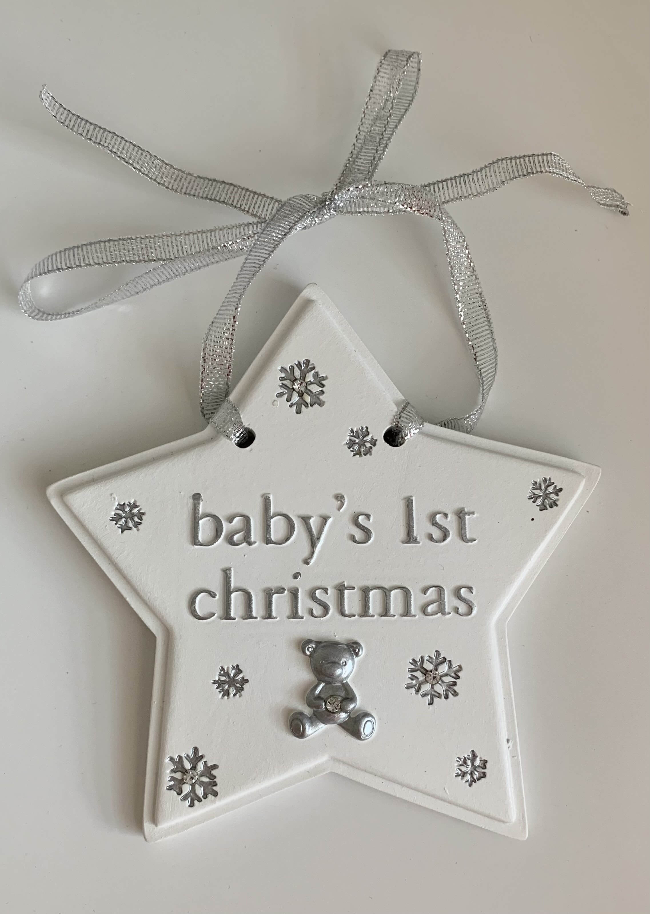 Baby's first christmas star tree decoration