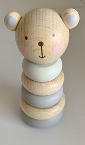 Wooden bear stacking toy